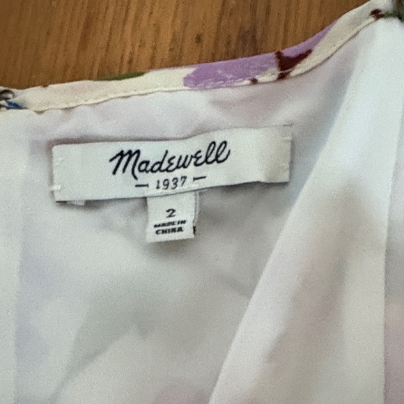 Madewell Floral Dress - White, Purple, Green, Blue - Picture 2 of 4